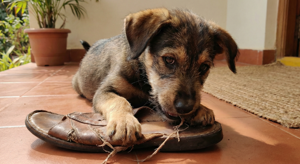 Puppy with Sandal - Tranquil Tails